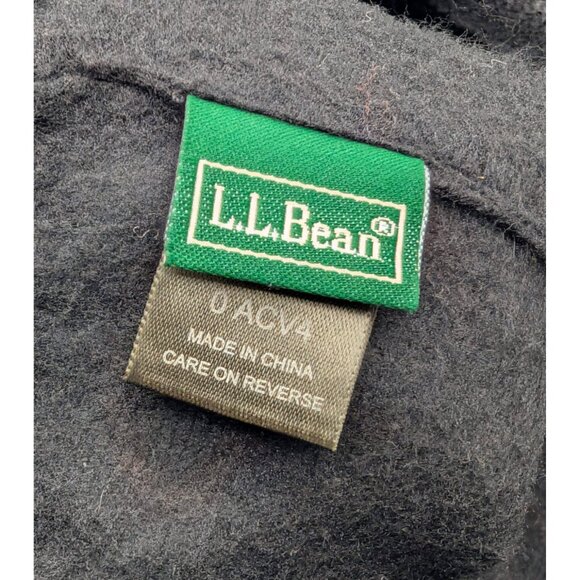 Vintage LL Bean Flame Pattern Fleece Beanie Cap Kids Size Large Gray & Orange - Picture 5 of 6